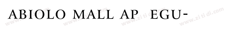 FabioloSmallCap Regu字体转换